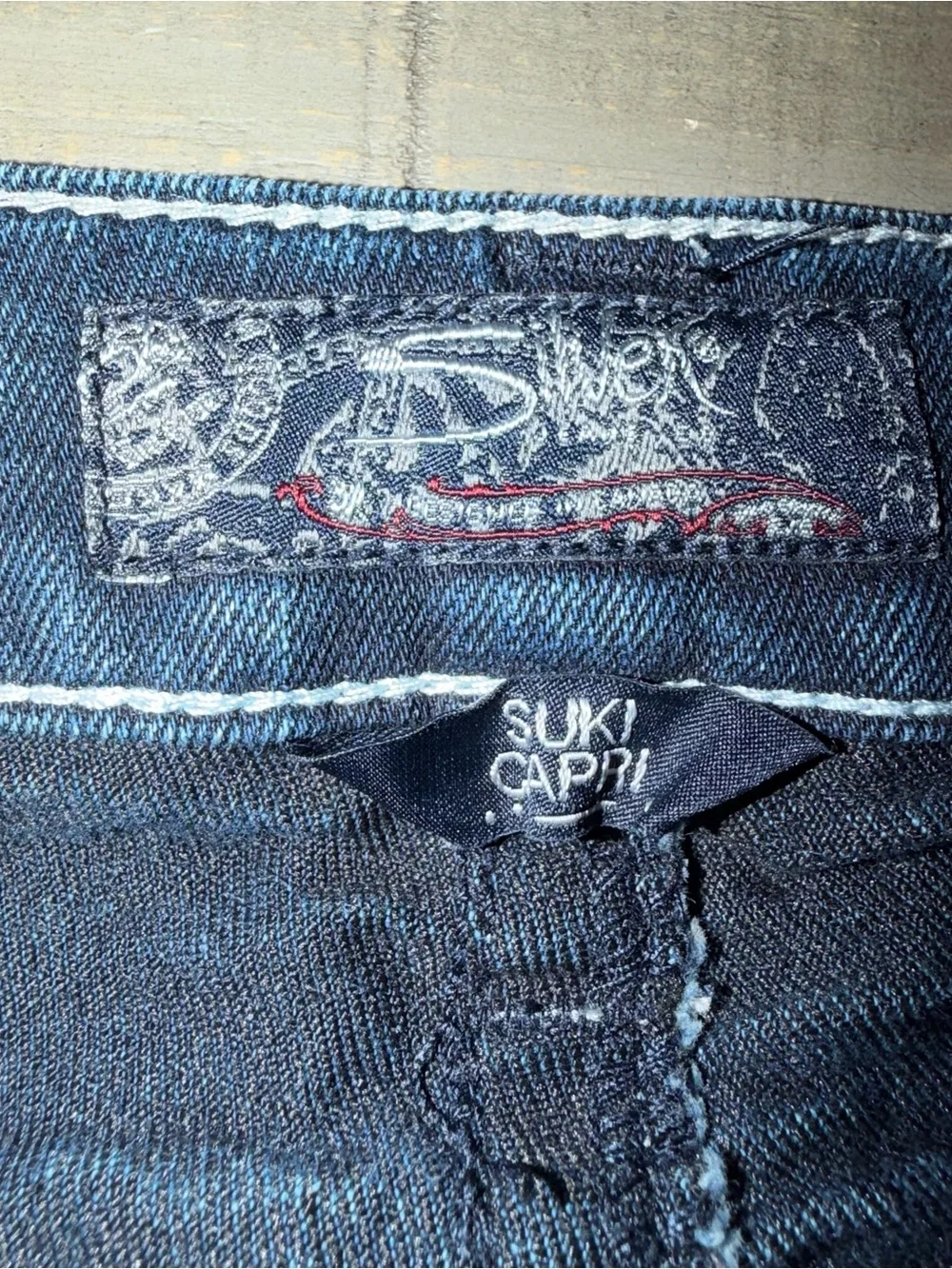 Women's silver jeans suki Capri size 18 Dark Blue capris